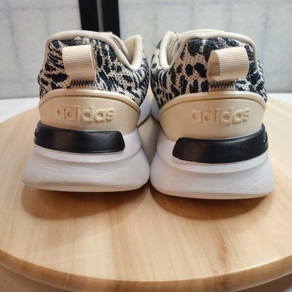 Adidas Racer TR21 Running Sneakers Animal Print White & Black US Men 7/ Women 8 - Picture 8 of 14